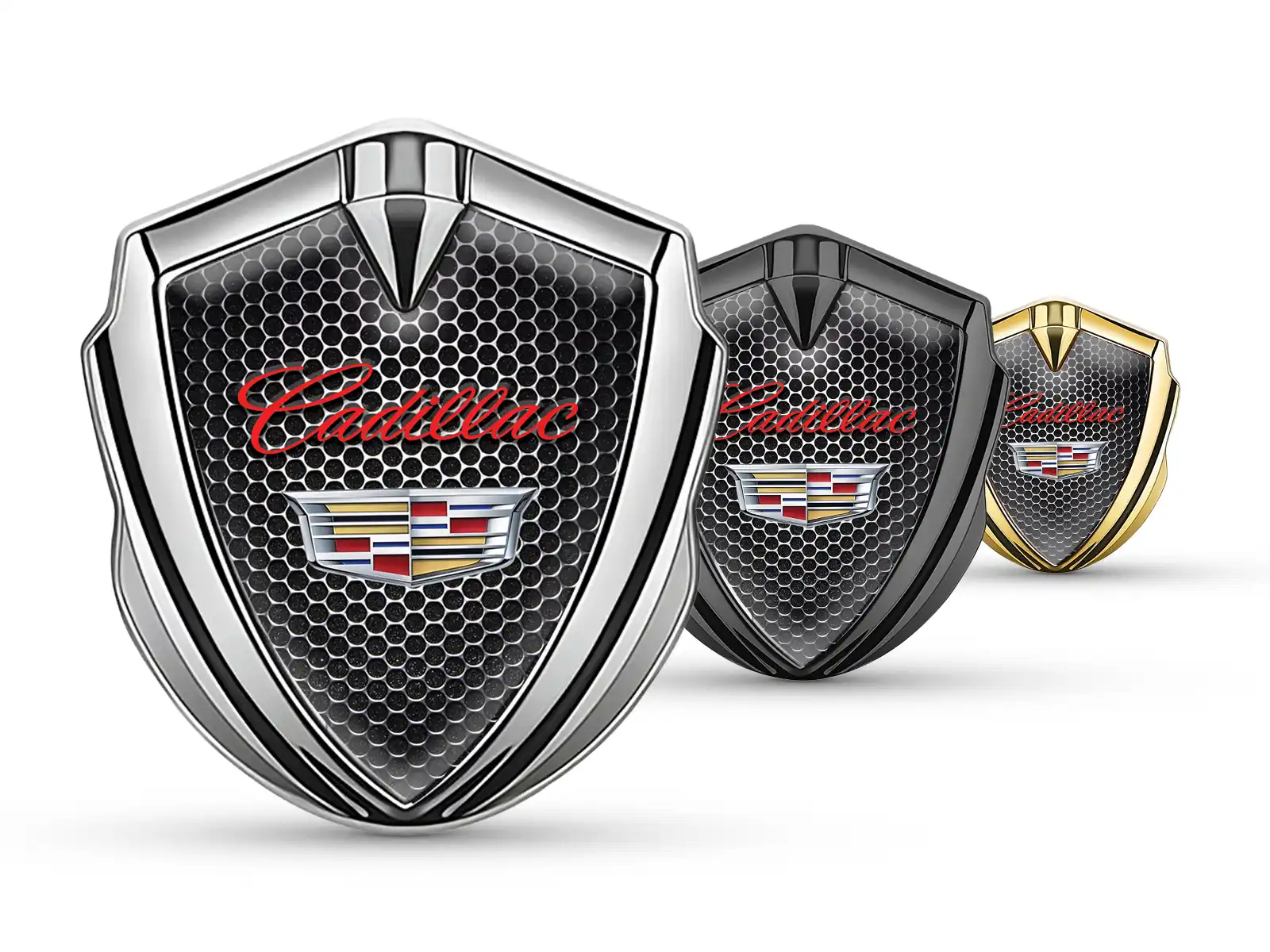 Cadillac Abzeichen Selbstklebend Luxus Design Glänzendes Metall